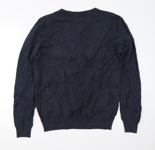 Cedar Wood State Mens Blue Pullover Jumper Size M