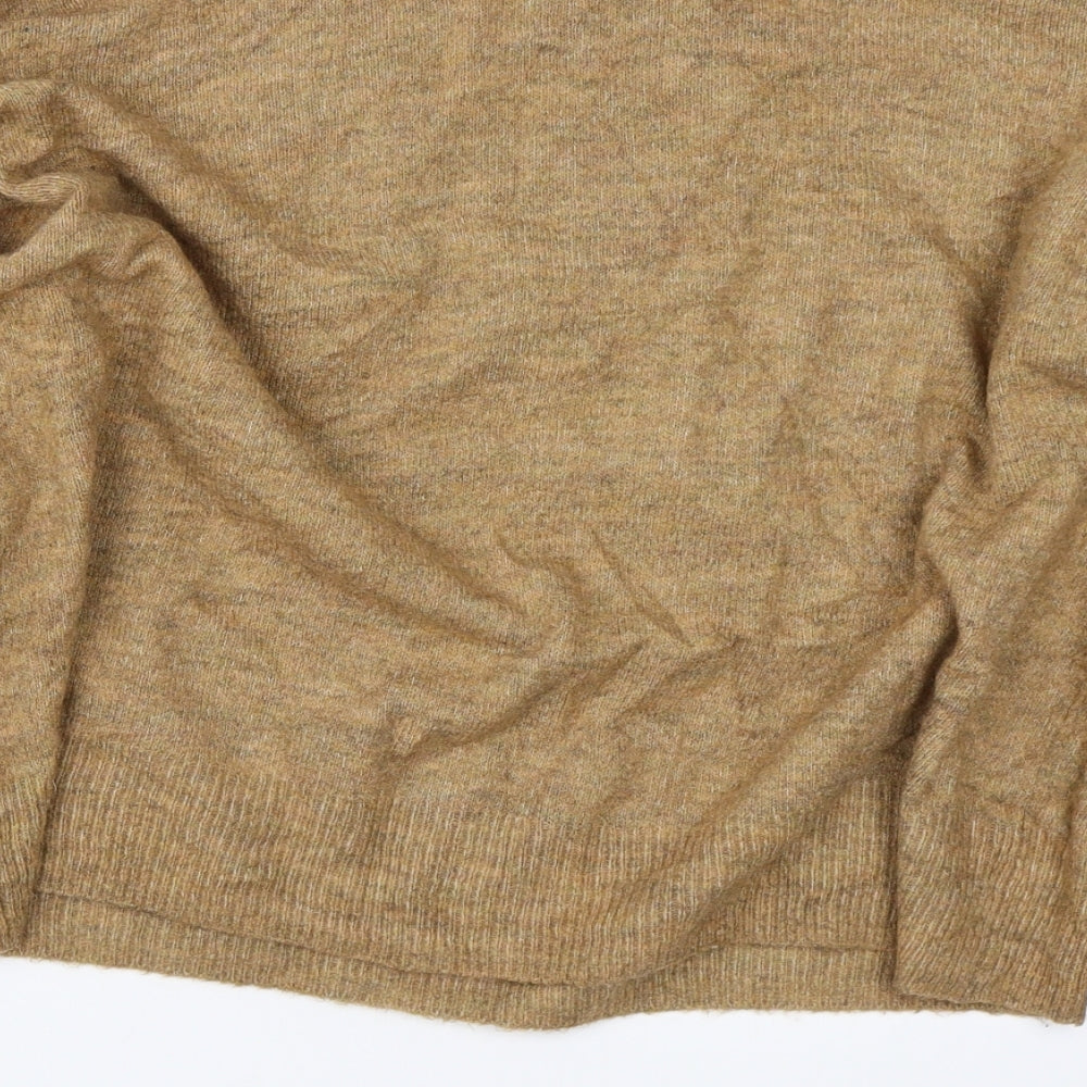H&M Mens Brown Knit Pullover Jumper Size S