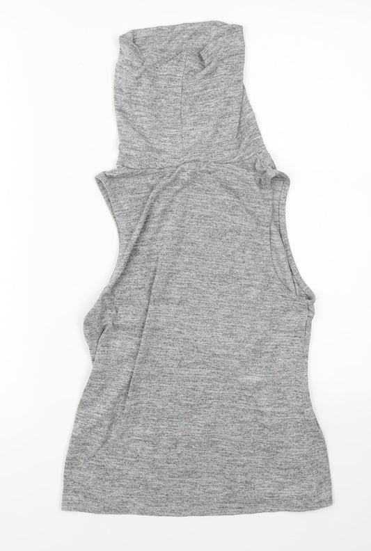 Womens UK Size 12 New Look Grey Basic Blouse
