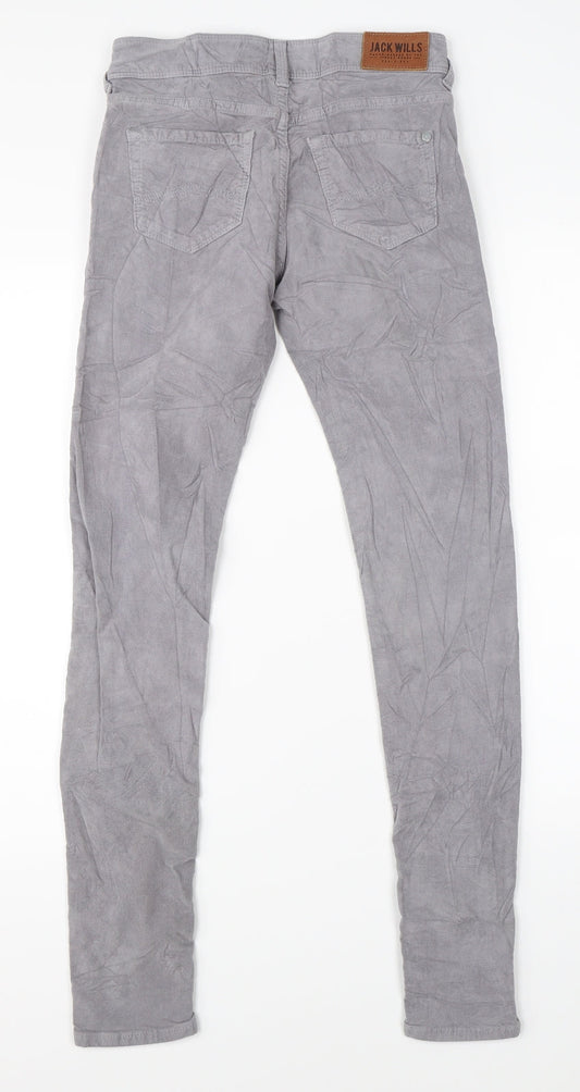 Jack Wills Mens Grey Denim Straight Jeans Size 25 in L32 in