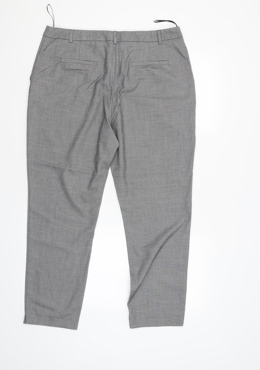 Womens UK Size M Papaya Regular Fit Grey Trousers