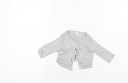 Carters Girls Grey Cardigan Jumper Size 0-3 Months