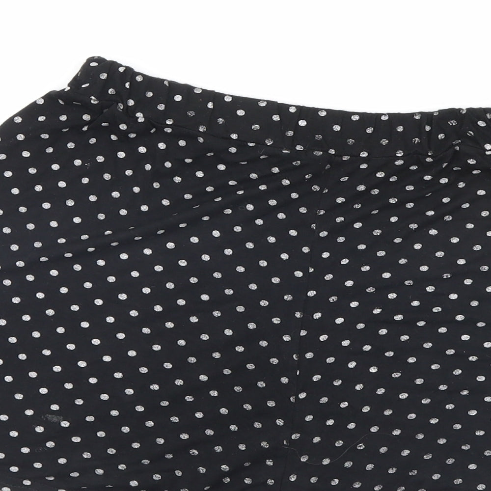 PRETTYLITTLETHING Womens Black Polka Dot Culotte Shorts Size 8