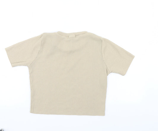 Womens UK Size S PRETTYLITTLETHING Beige Pullover Jumper