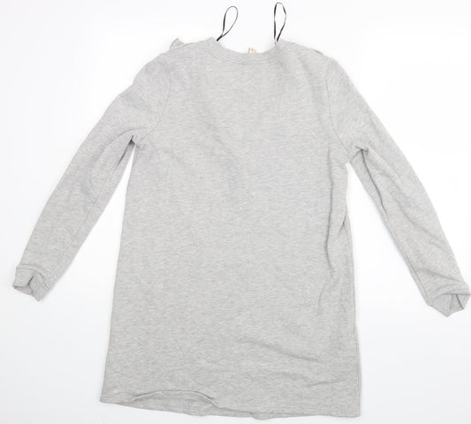 Womens UK Size S Divided Grey Pullover Jumper
