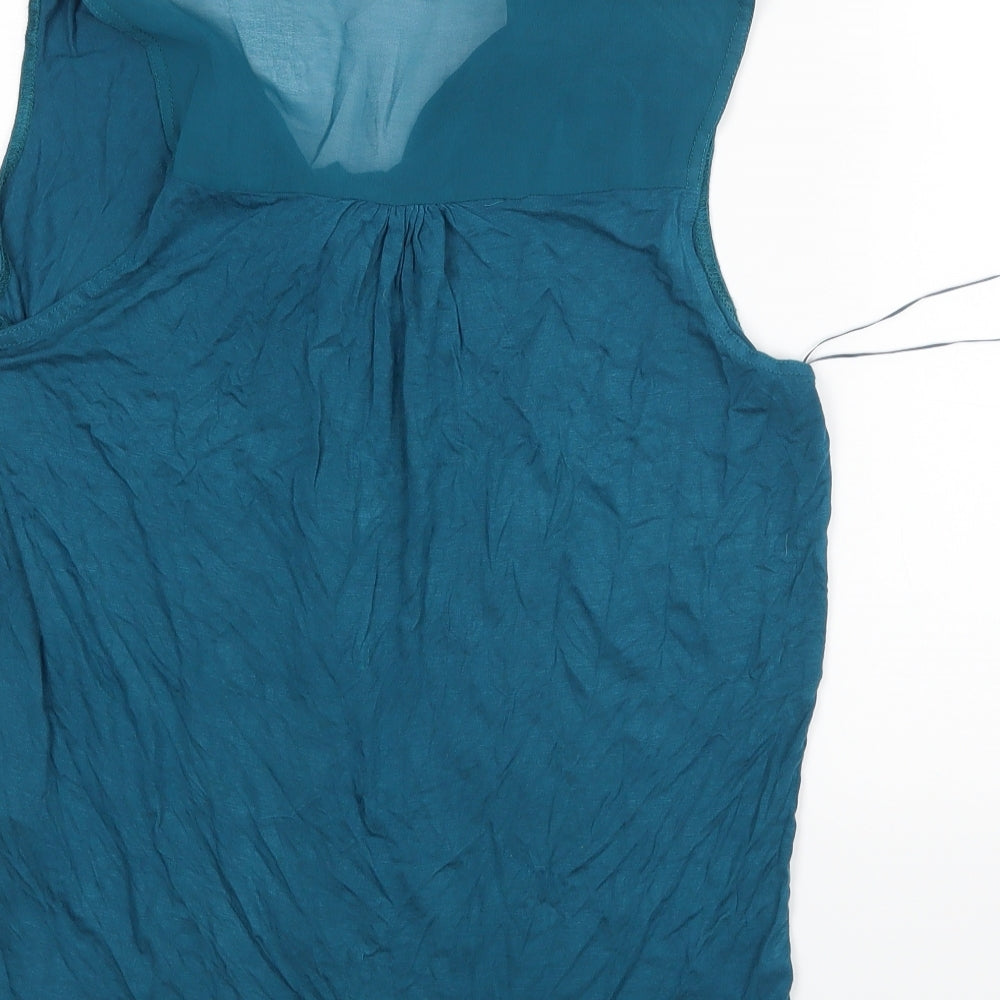 Womens UK Size 12 New Look Green Basic Blouse