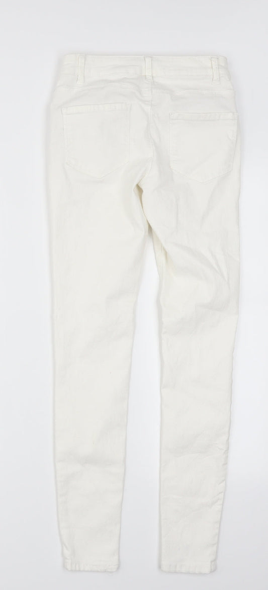 Denim Co Womens White Denim Skinny Jeans Size 8 L28 in