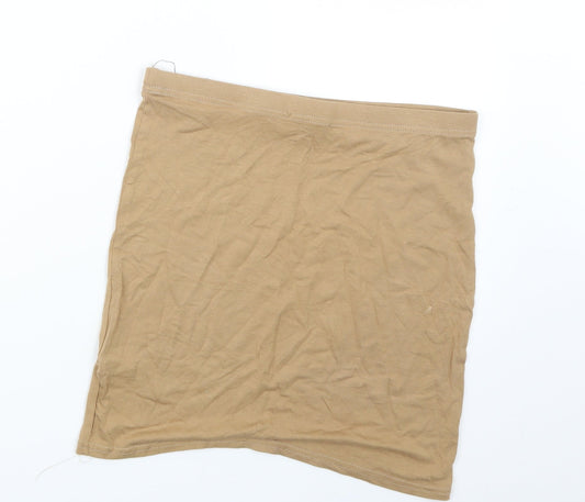 PRETTYLITTLETHING Womens Beige Straight & Pencil Skirt Size 10