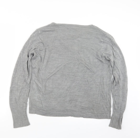 Primark Womens Grey Knit Pullover Jumper Size 14