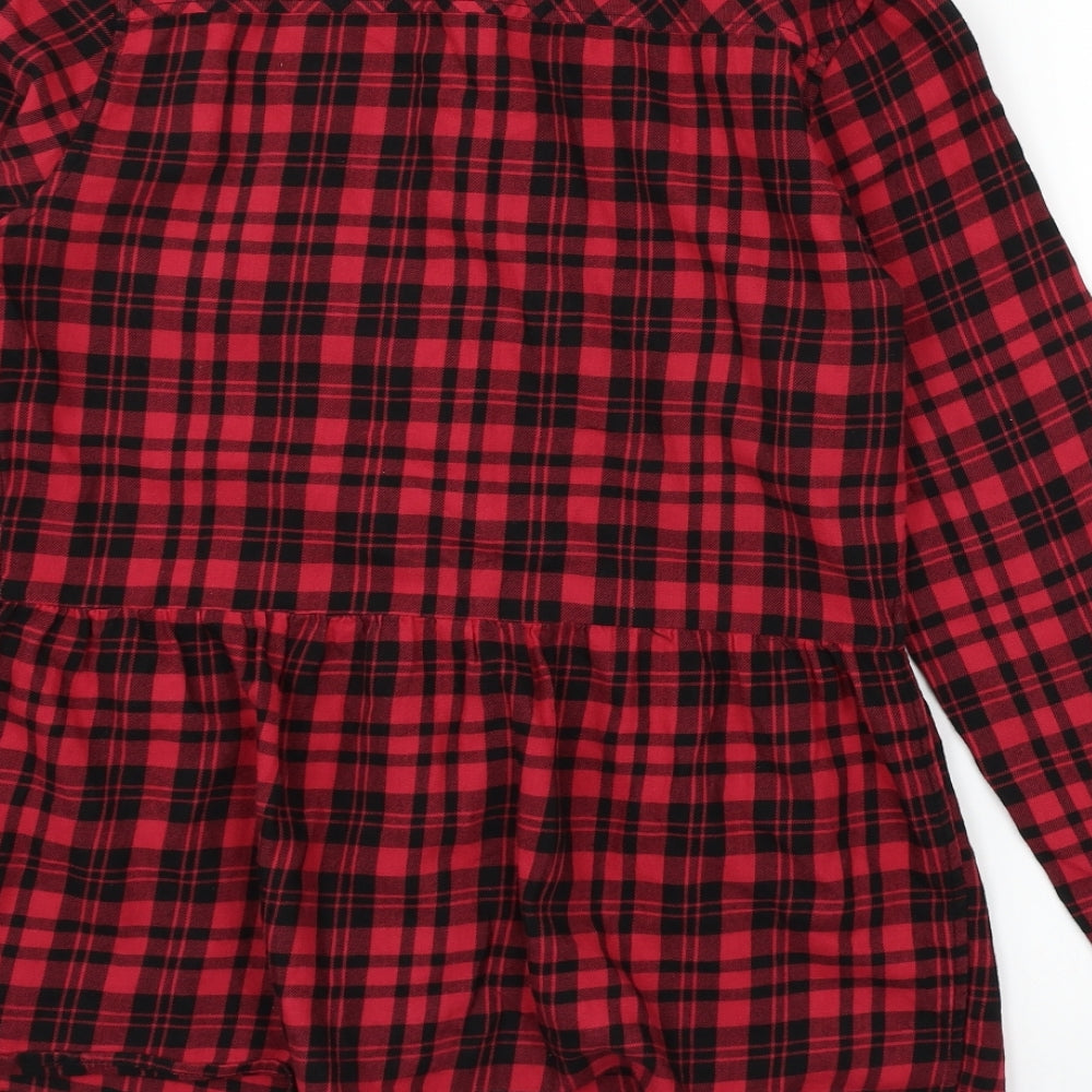 Womens UK Size 6 Jack Wills Red Basic Button-Up
