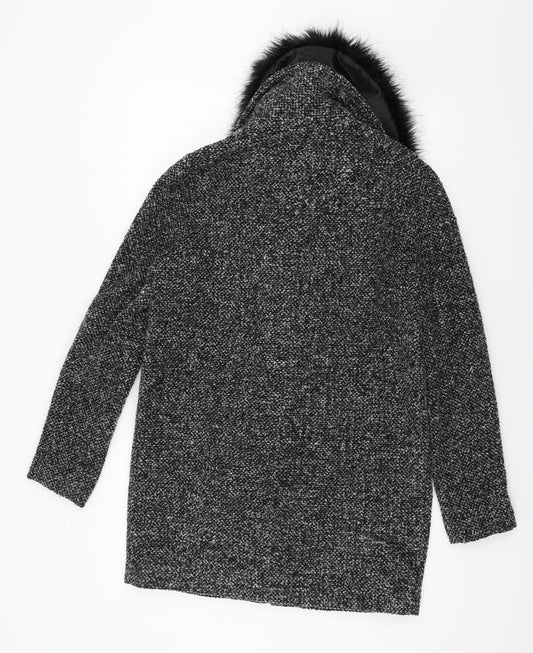 George Womens Grey Overcoat Coat Size 8