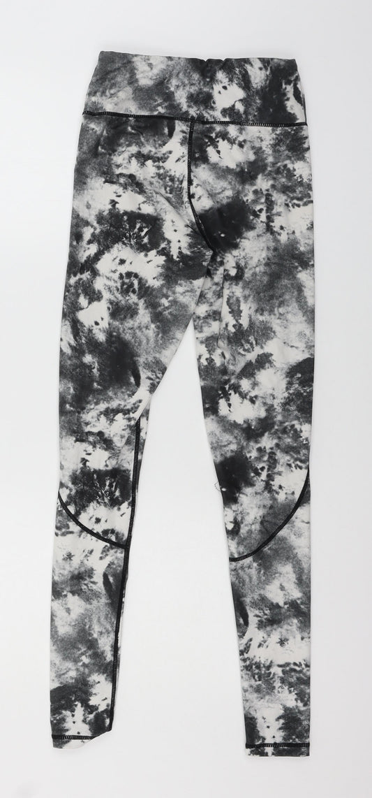 Womens UK Size 4 PRETTYLITTLETHING Capri Grey Leggings