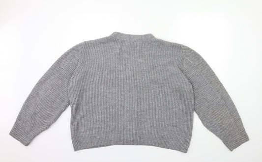 b.young Womens Grey Knit Cardigan Jumper Size XL