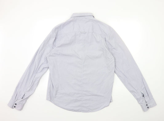 Smith & Jones Mens Grey Dress Shirt Size L