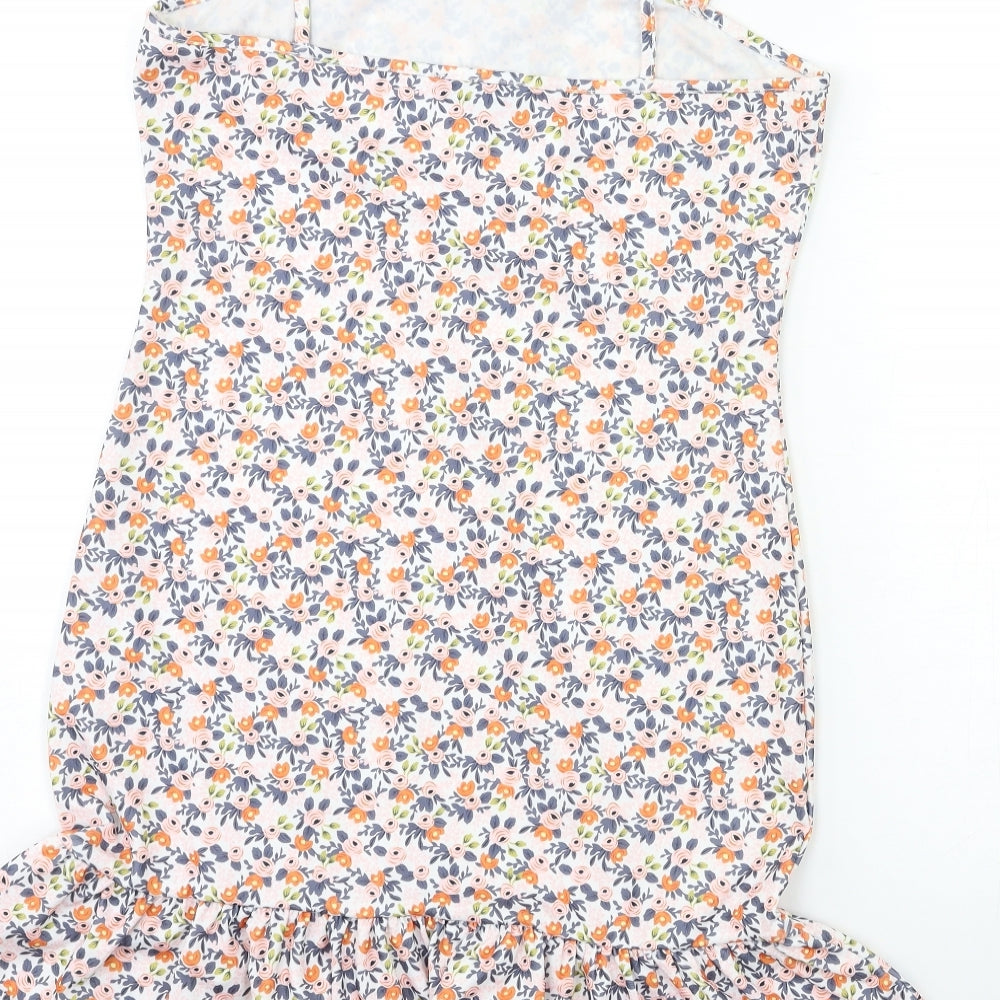 SheIn Womens Pink Floral Mini Size L