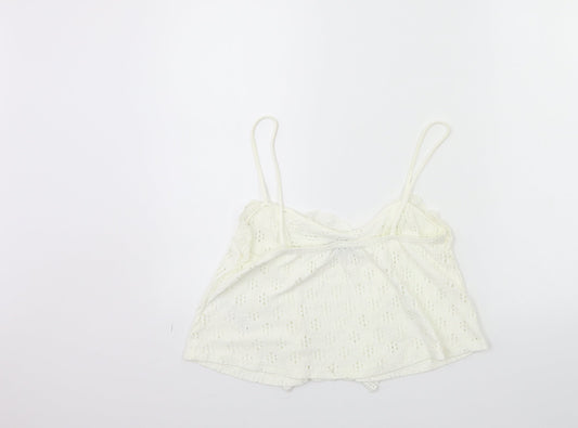 Womens UK Size 12 Topshop White Basic Tank