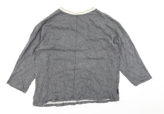 Gap Womens Grey Polka Dot Pullover Sweatshirt Size XL