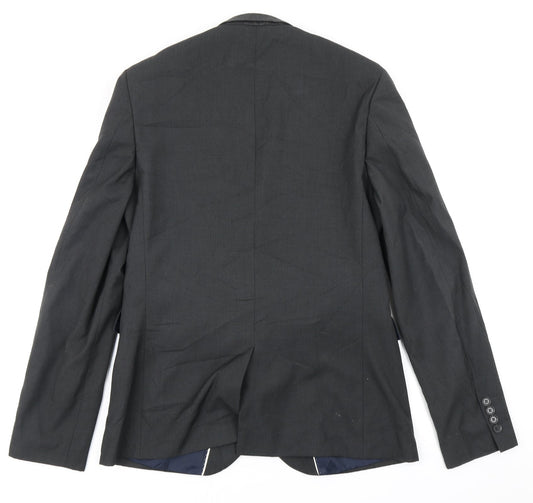 Mens UK Size 40 Topman Regular Grey Suit Jacket