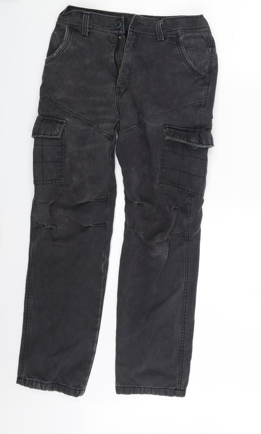 Mens UK Size 30 in Aowofs Regular Fit Straight Grey Jeans