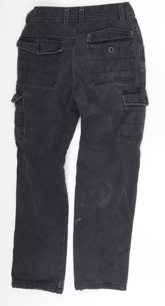 Aowofs Mens Grey Straight Jeans Size 30 in L27 in