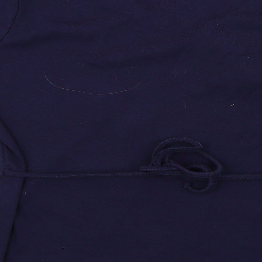 EDITIONS Womens Blue Colourblock Basic T-Shirt Size 12