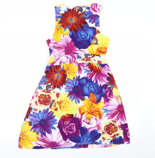 pussycat Womens Multicoloured Floral Fit & Flare Size S
