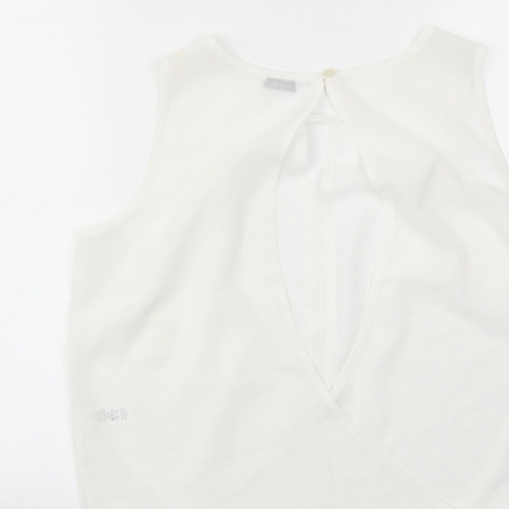 George Womens White Basic Blouse Size 10