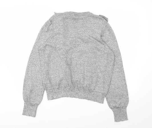 Womens UK Size 12 Topshop Grey Pullover Jumper
