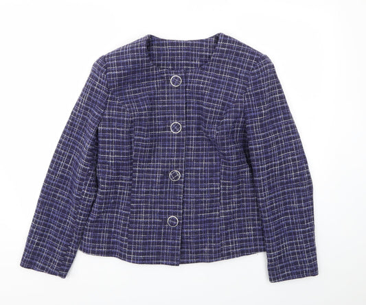 Womens UK Size 14 EWM Regular Blue Blazer
