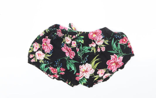 Primark Womens Multicoloured Fair Isle Cut-Off Shorts Size 4 - Stretch waistband