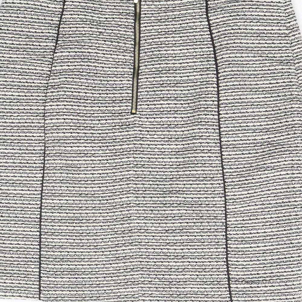 H&M Womens White Striped Straight & Pencil Skirt Size 12