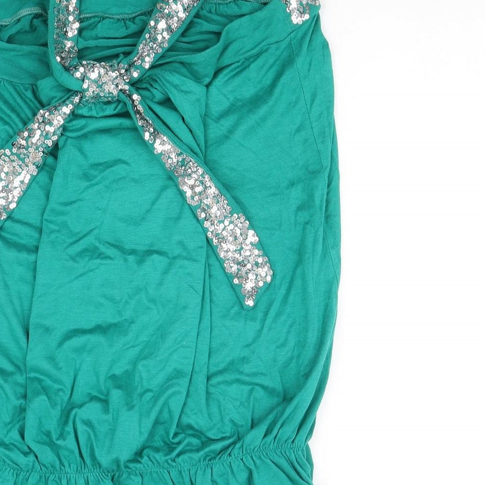 Womens UK Size 14 Dorothy Perkins Green Camisole Tank