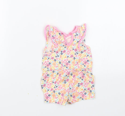 M&Co Multicoloured Floral Jumpsuit Outfit/Set Size 0-3 Months