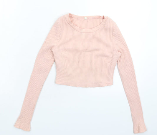 Womens UK Size S Preworn Pink Pullover Jumper
