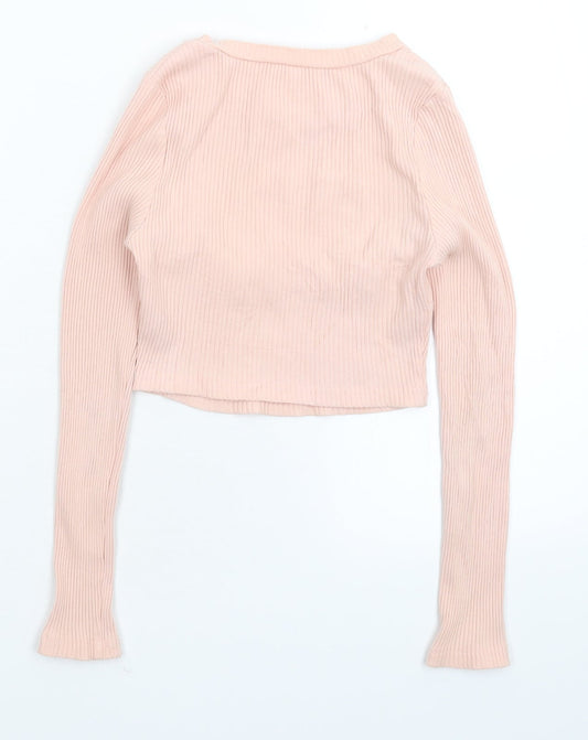 Womens UK Size S Preworn Pink Pullover Jumper