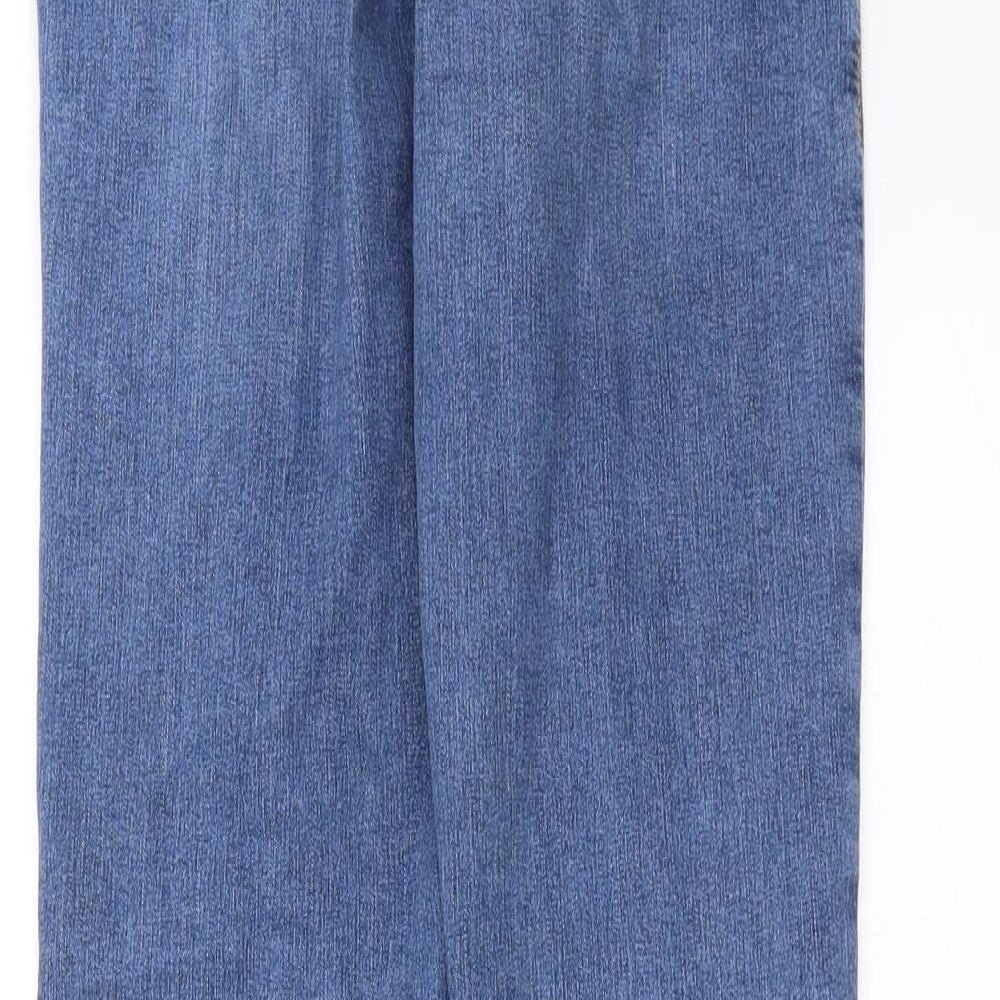 Topshop Womens Blue Denim Skinny Jeans Size 26 in L30 in - Distressed hem