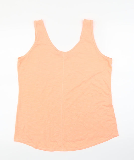 George Womens Orange Basic Tank Size 12