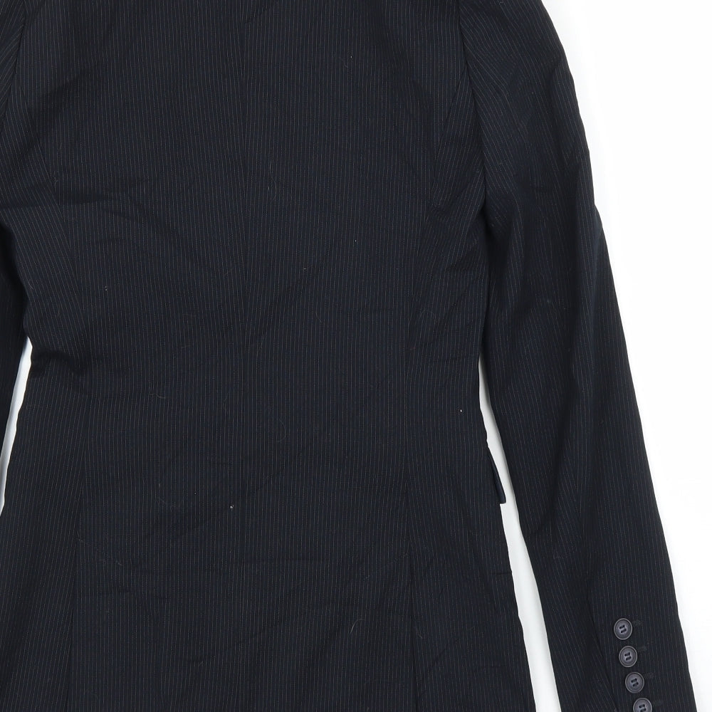 NEXT Womens Blue Striped Jacket Blazer Size 8