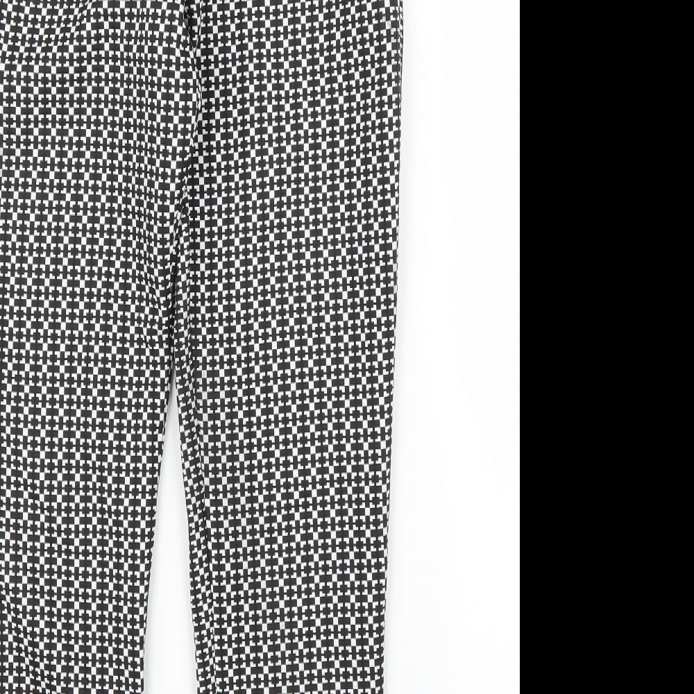 Womens UK Size 6 Miss Selfridge Regular Fit Capri Black Trousers