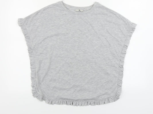 Tu Womens Grey Basic T-Shirt Size 10