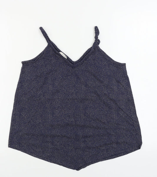 TU Womens Blue Basic T-Shirt Size 8