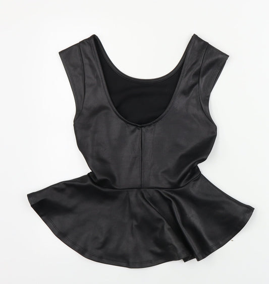 Miss Selfridge Womens Black Basic Blouse Size 8