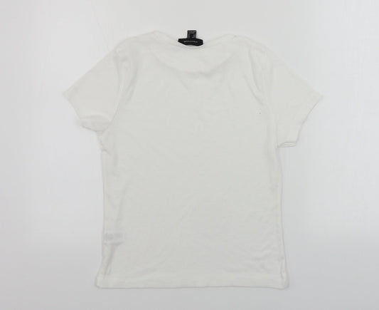 Womens UK Size 14 Atmosphere White Basic T-Shirt