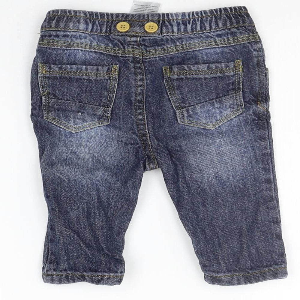 Peacocks Boys Blue Jogger Jeans Size 6-9 Months
