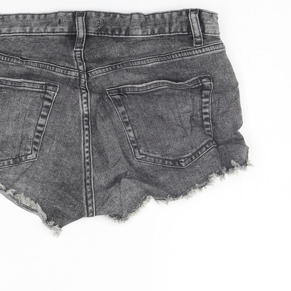 H&M Womens Grey Cut-Off Shorts Size 6