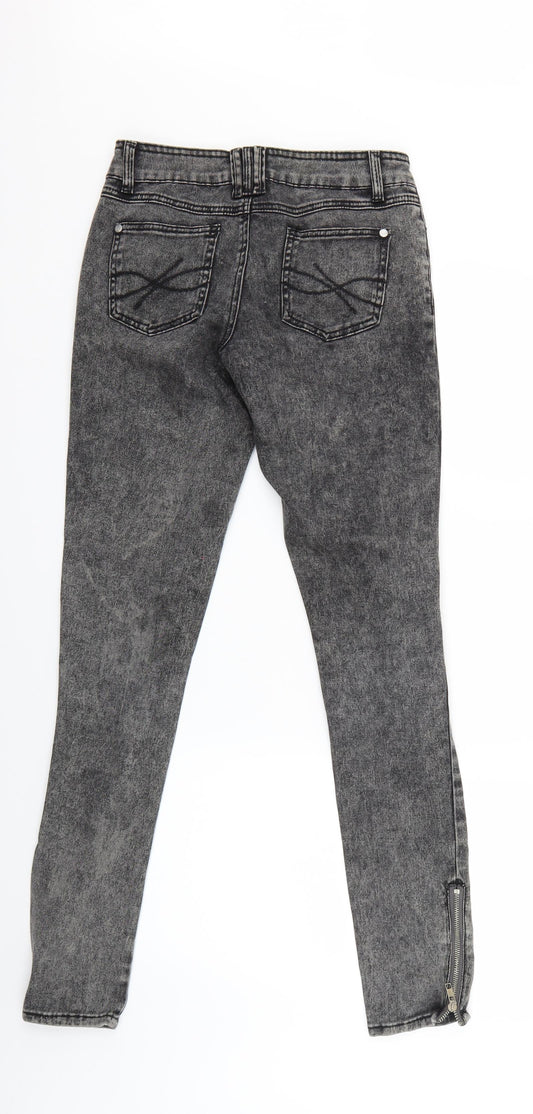 Primark Womens Black Denim Skinny Jeans Size 6 L27 in