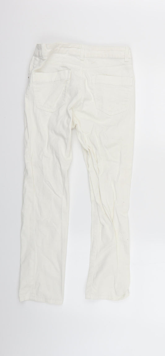 Womens UK Size 6 Waredenim Regular Fit Skinny White Jeans