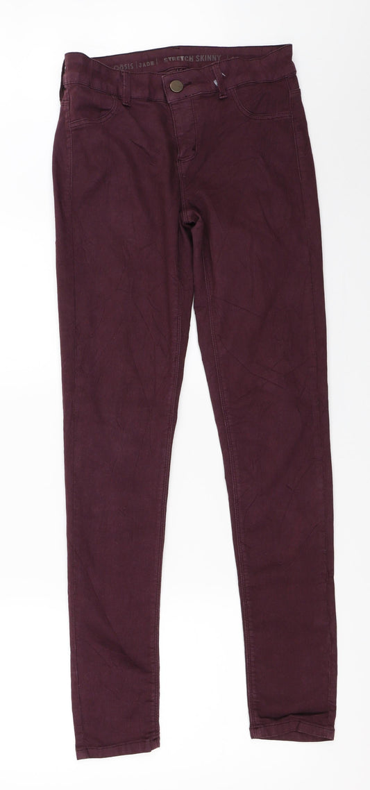 Womens UK Size 10 Oasis Regular Fit Skinny Purple Jeans