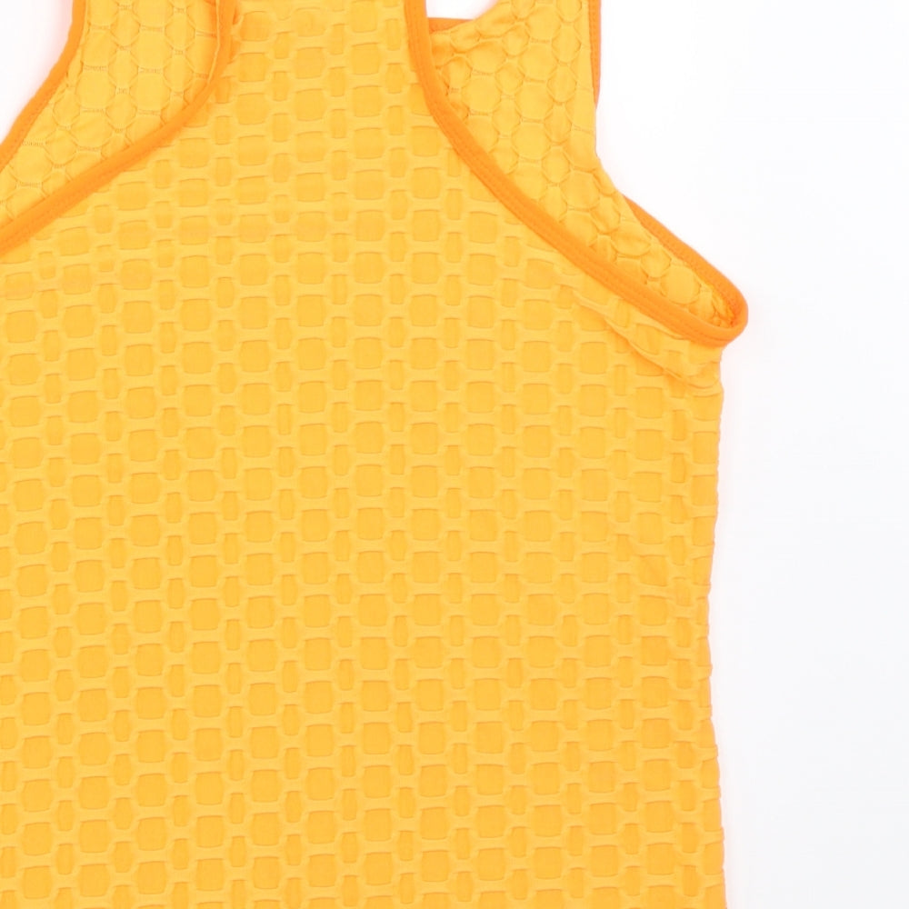 Womens UK Size S Preworn Orange Basic Tank