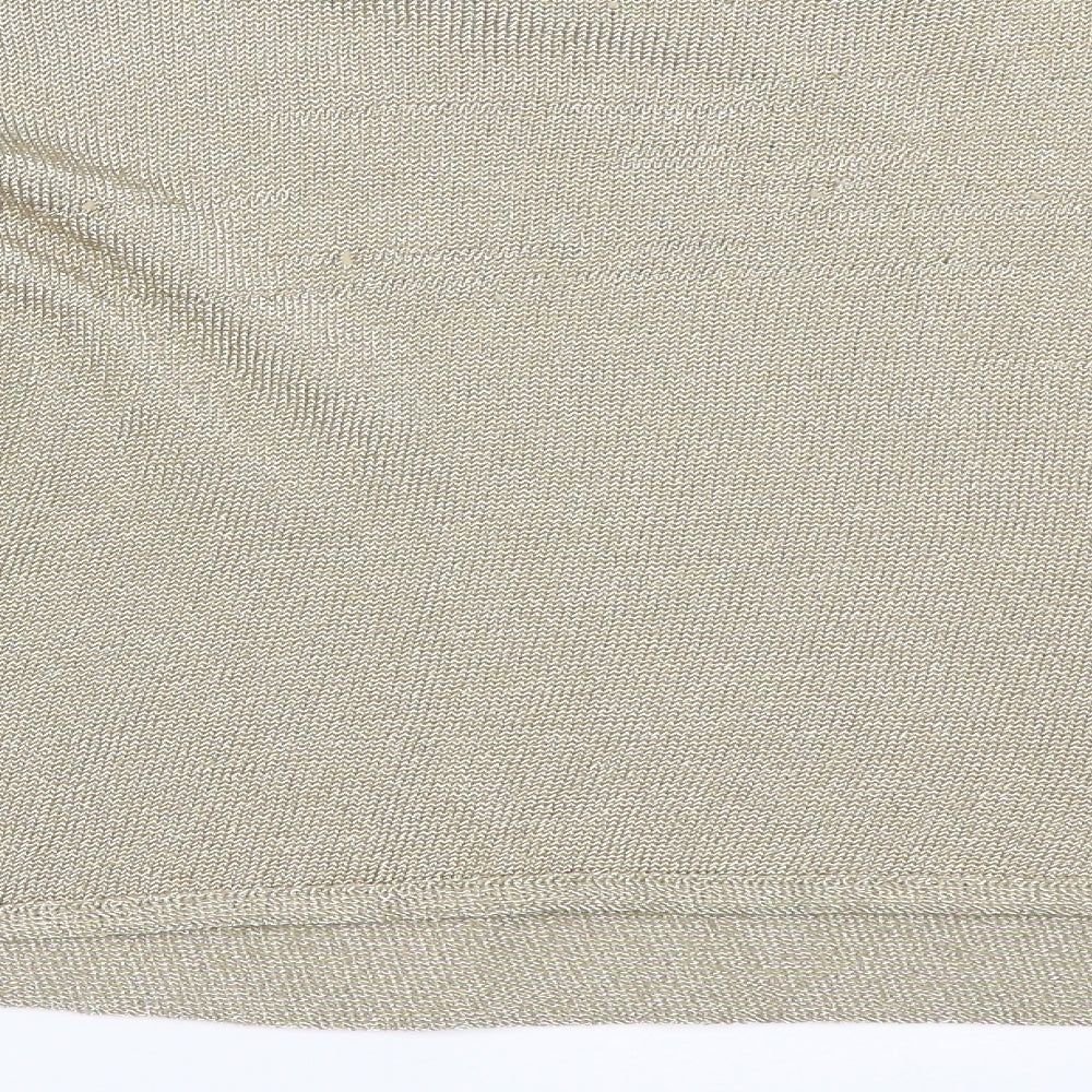 Womens UK Size 14 Topshop Gold Pullover Jumper